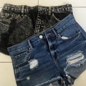 2 jean shorts